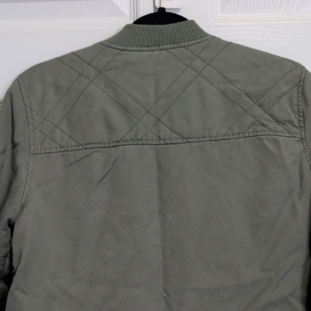 Maurices Sage Green Quilted Bomber Jacket - Picture 6 of 7